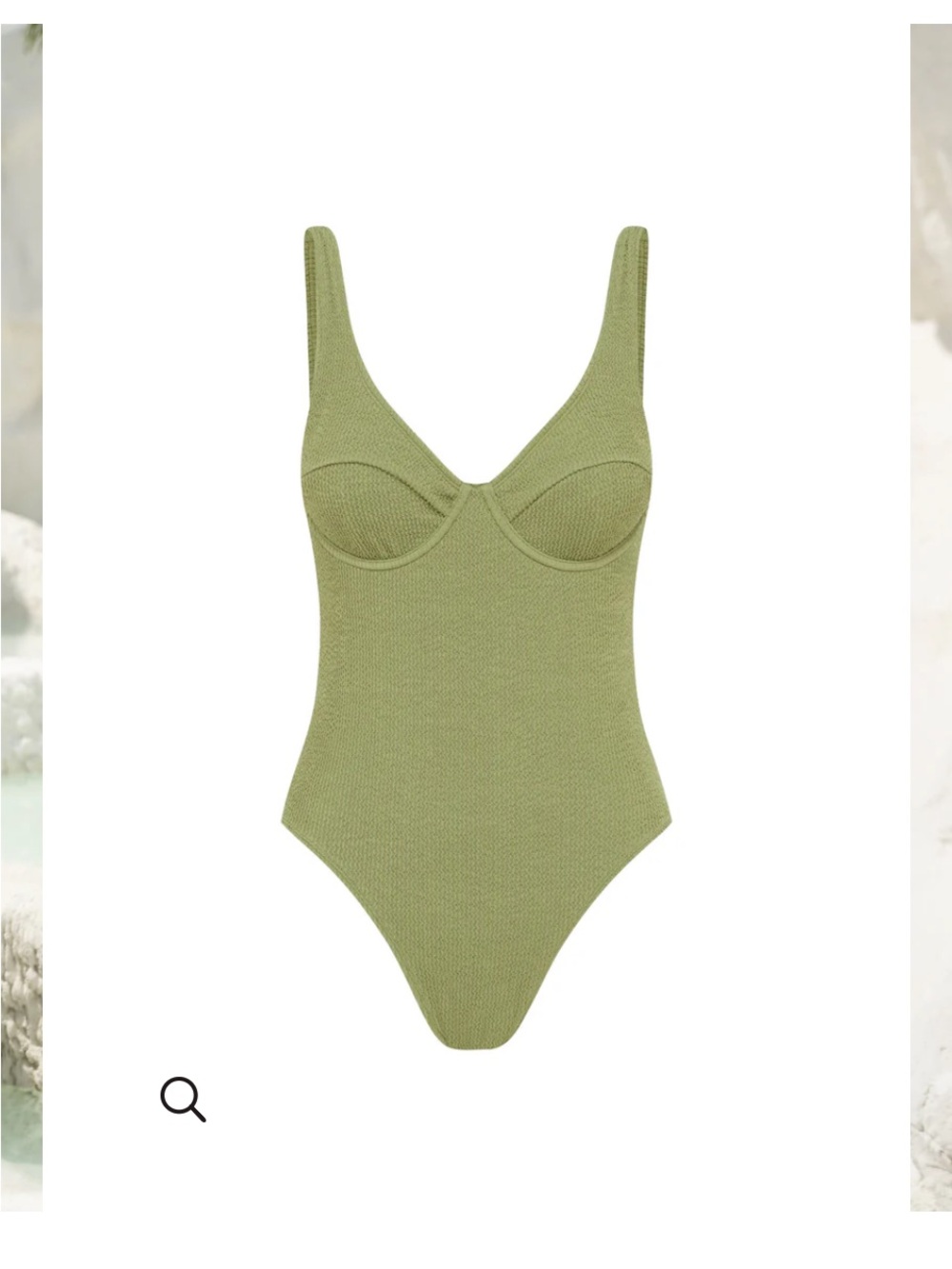 Somerfield Swim Olive Textured Underwire One-Piece